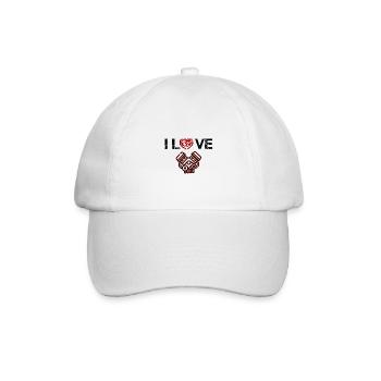Logo moteur coeur love - Casquette classique - blanc/blanc - Devant