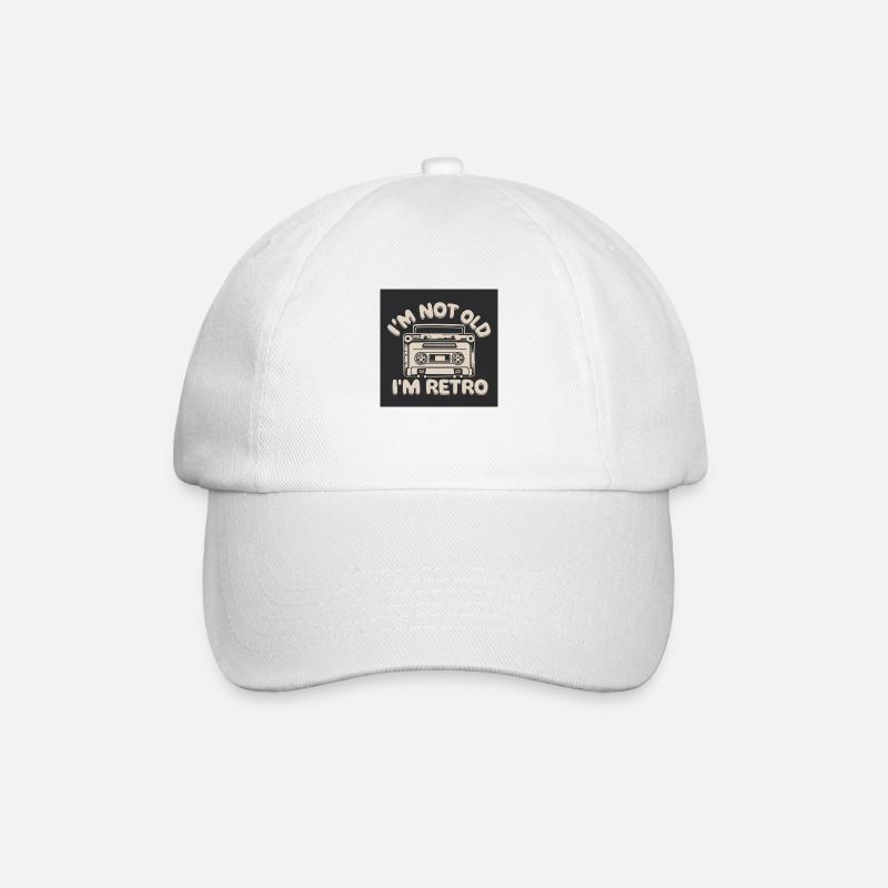 Lecteur de cassettes rétro - Casquette classique - blanc/blanc