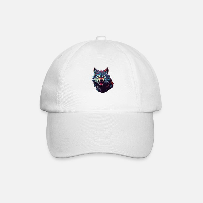 Wolf - Baseballkappe - Weiß/Weiß