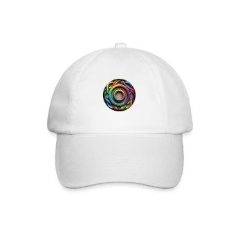 Regenbogen Farben Elemente Knoten - Baseballkappe - Weiß/Weiß - Vorne