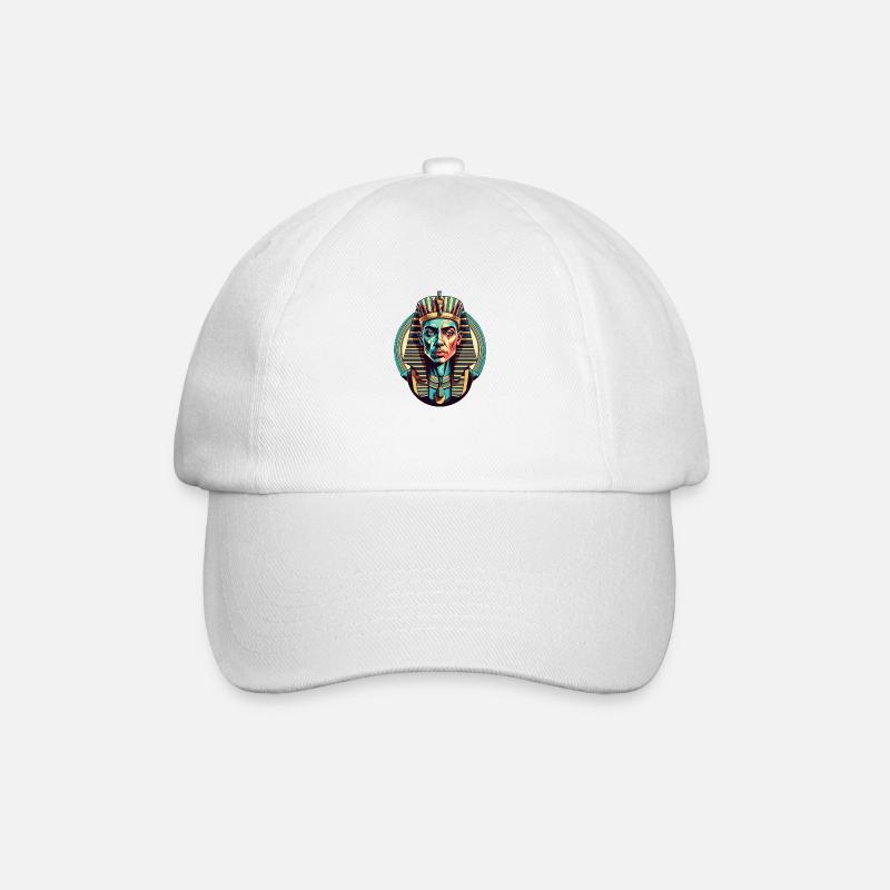 Ägyptischer Pharao Art - Baseballkappe - Weiß/Weiß