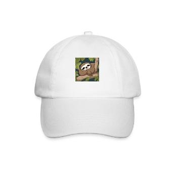 Cute sleeping sloth - Baseball Cap - white/white - Front