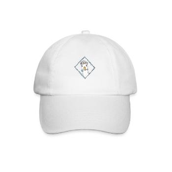 Moin Seemöwe im Diamantrahmen - Baseballkappe - Weiß/Weiß - Vorne