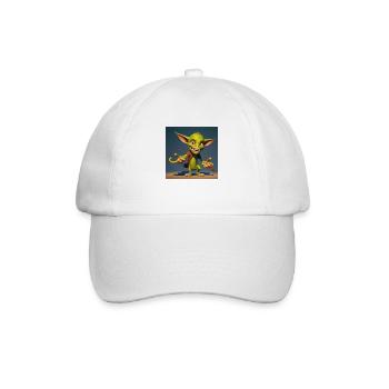 kleiner frecher Goblin - Baseballkappe - Weiß/Weiß - Vorne