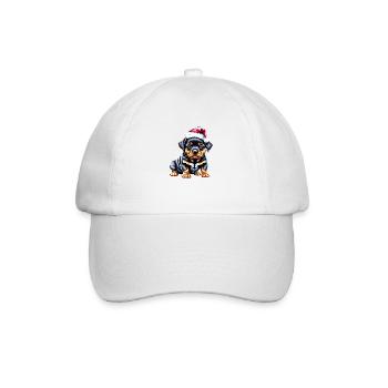 Rottweiler Dog X-Mas Puppy Christmas Dogs - Casquette classique - blanc/blanc - Devant