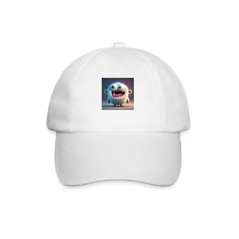 Happy Halloween cute monster tongue out scary fun - Baseball Cap - white/white - Front