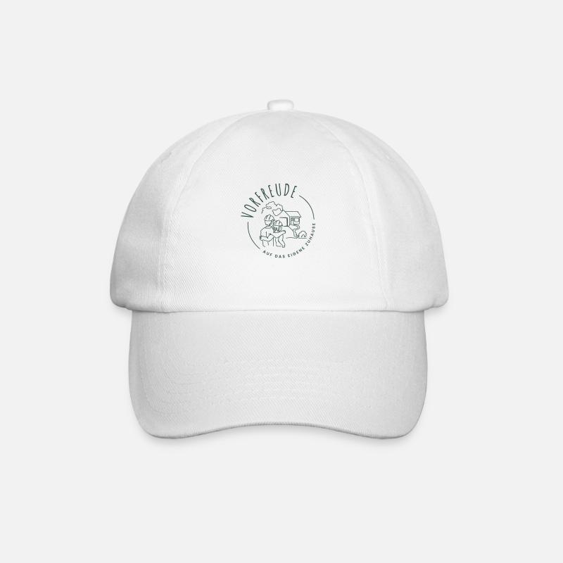Bauherr Geschenkidee Traumhaus - Baseballkappe - Weiß/Weiß