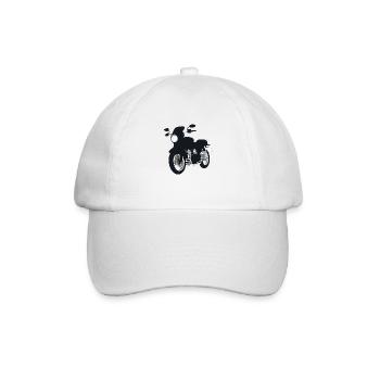 Motorrad Motorcross Motorradfahrer Motorradfan - Baseballkappe - Weiß/Weiß - Vorne