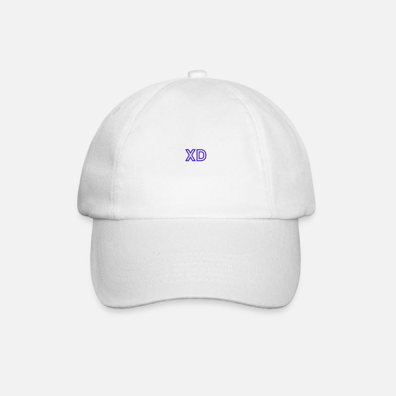 XD-Logo - Baseballkappe - Weiß/Weiß