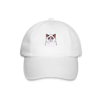 Poupée de chiffon Visage de chat malheureux - Casquette classique - blanc/blanc - Devant