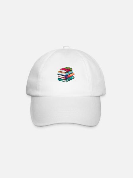 Buch Lesen Bücher Geschenk Leser Buchliebhaber - Baseballkappe - Weiß/Weiß