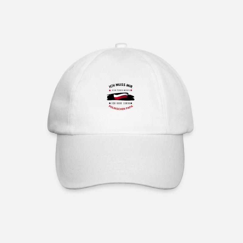 POLNISCHER PAPA - Baseballkappe - Weiß/Weiß