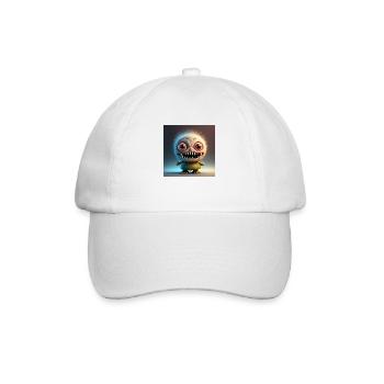 Happy Halloween cute monster tongue out scary fun - Baseball Cap - white/white - Front