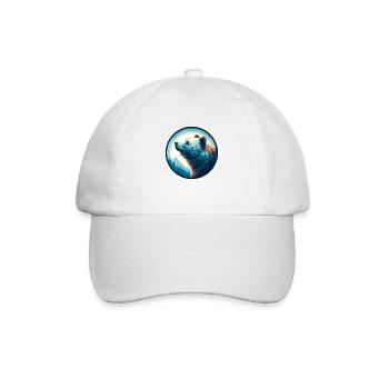 Ours polaire polygonal dans le style géométrique polygonal - Casquette classique - blanc/blanc - Devant