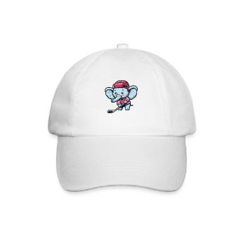 Silhouette d’ours d’une tête d’ours polaire - Casquette classique - blanc/blanc - Devant