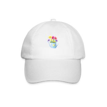 Flower, Garden, Home Gardener, Gardener, Gift, Flowers - Baseball Cap - white/white - Front