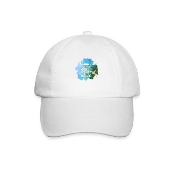 Blue Background - Go where you feel most alive - Baseball Cap - white/white - Front