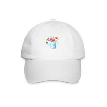 Blume Geschenk Blumen Garten Hobbygärtner Gärtner - Baseballkappe - Weiß/Weiß - Vorne