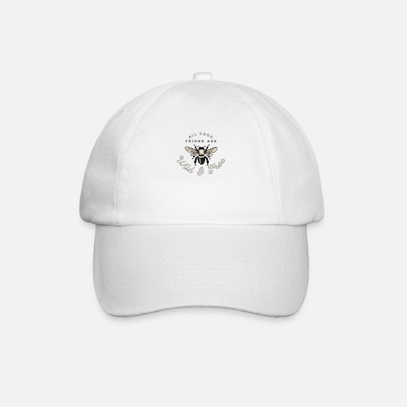 Wild and Free - Baseballkappe - Weiß/Weiß