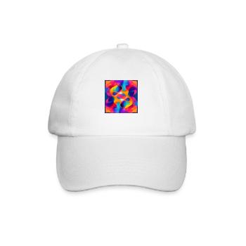Abstract - Baseball Cap - white/white - Front