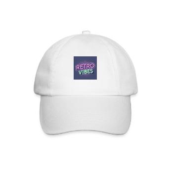 Retro Vibes - Baseballkappe - Weiß/Weiß - Vorne