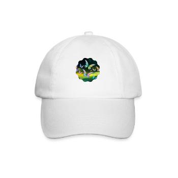 Schmetterlinge - Baseballkappe - Weiß/Weiß - Vorne