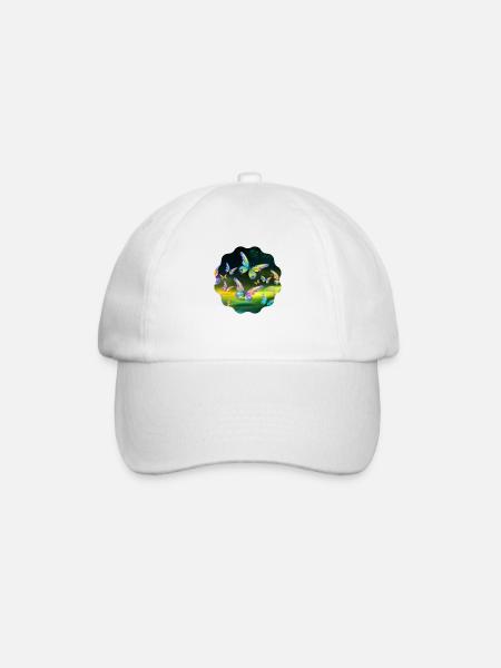 Schmetterlinge - Baseballkappe - Weiß/Weiß