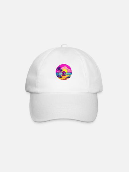 Serene Pink Dusk - Baseball Cap - white/white