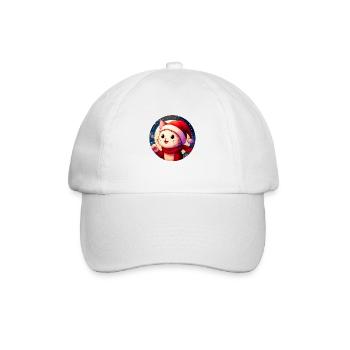 Cuddly Santa Claus Cat Can't Wait - Baseball Cap - white/white - Front