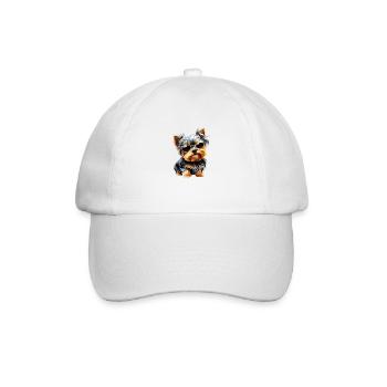 Yorkshire Terrier Chien Propriétaire Chien Chiot - Casquette classique - blanc/blanc - Devant