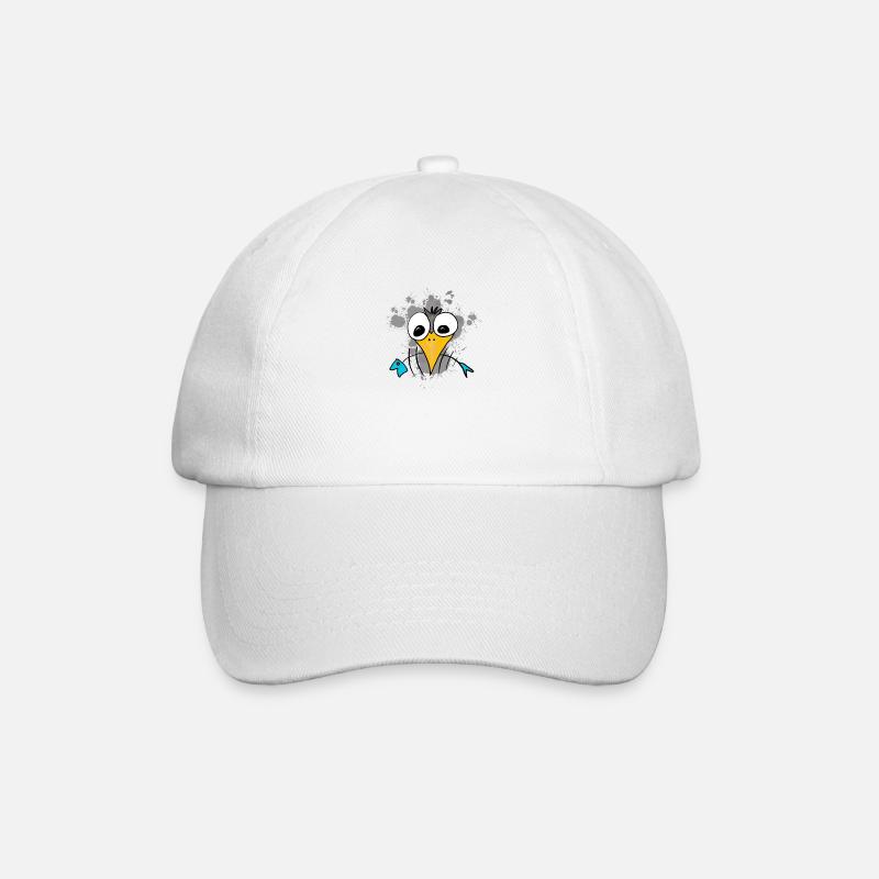 Möwe - Baseballkappe - Weiß/Weiß