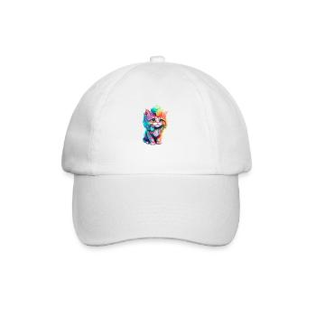Cat, Domestic Cat, Cat Owner, Pet Kitten - Baseball Cap - white/white - Front