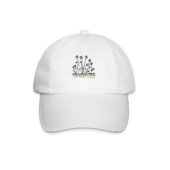 Flowers - Baseball Cap - white/white - Front