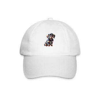 Dog owner, Dachshund dog, Dachshund puppy, Dogs - Baseball Cap - white/white - Front