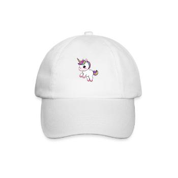 Einhorn Fabeltier Mädchen Einhörner Unicorn - Baseballkappe - Weiß/Weiß - Vorne