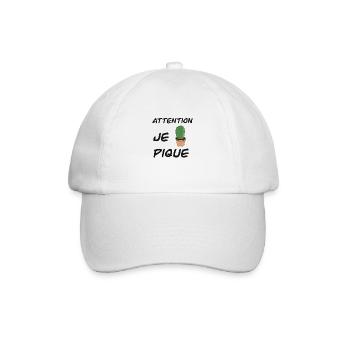 Attention je pique - Casquette classique - blanc/blanc - Devant