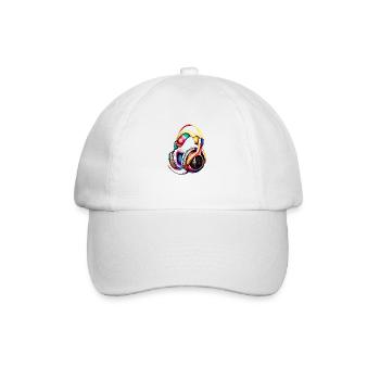 Headphones, Musicians, Gamers, Singers, Listening to Music, Vocals - Baseball Cap - white/white - Front