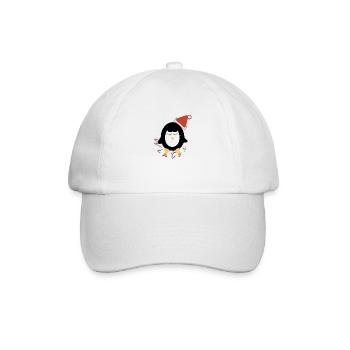 Penguin in winter - Baseball Cap - white/white - Front