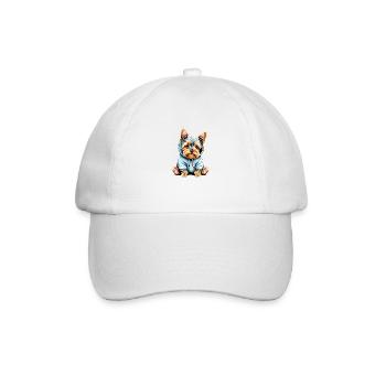 Yorkshire Terrier chiot chien propriétaire de chien - Casquette classique - blanc/blanc - Devant