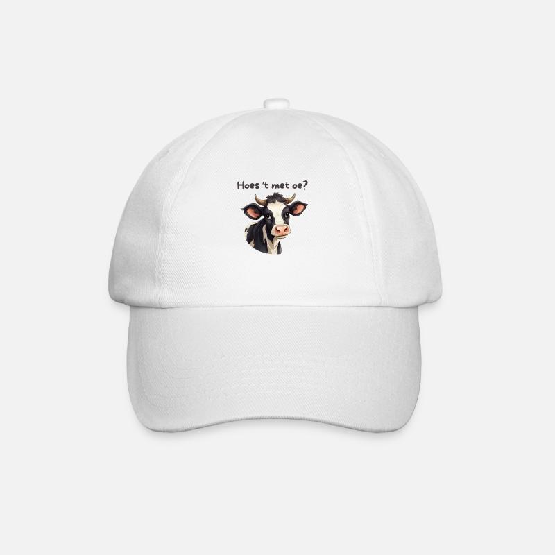 Cow, Antwerp dialect shirts - Baseball Cap - white/white