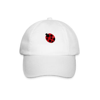 MARIENKÄFER: Siebenzackige Coccinellidae vulgaris - Baseballkappe - Weiß/Weiß - Vorne