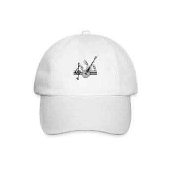 Gitarre - Baseballkappe - Weiß/Weiß - Vorne