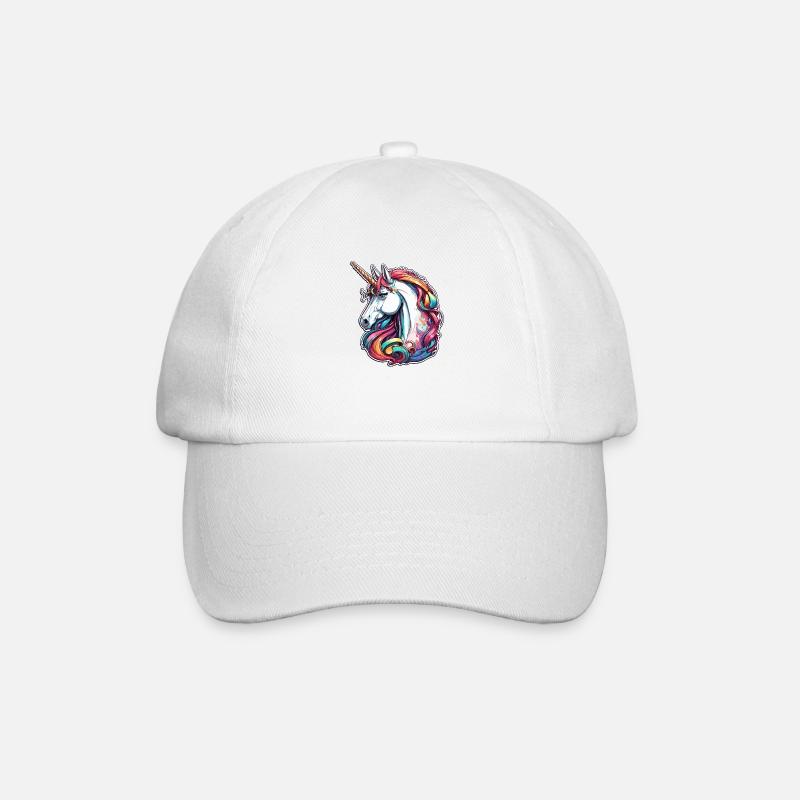 Licorne / Cheval / Fille / Créature mythique / Conte de fées - Casquette classique - blanc/blanc