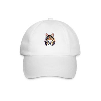 Maine Coon Chaton Chaton Propriétaire Chat Chat - Casquette classique - blanc/blanc - Devant