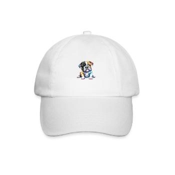 English Bulldog Dog Mastiff Dogs Dog Owner - Baseball Cap - white/white - Front