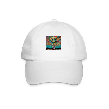 Colorful dog - Baseball Cap - white/white - Front