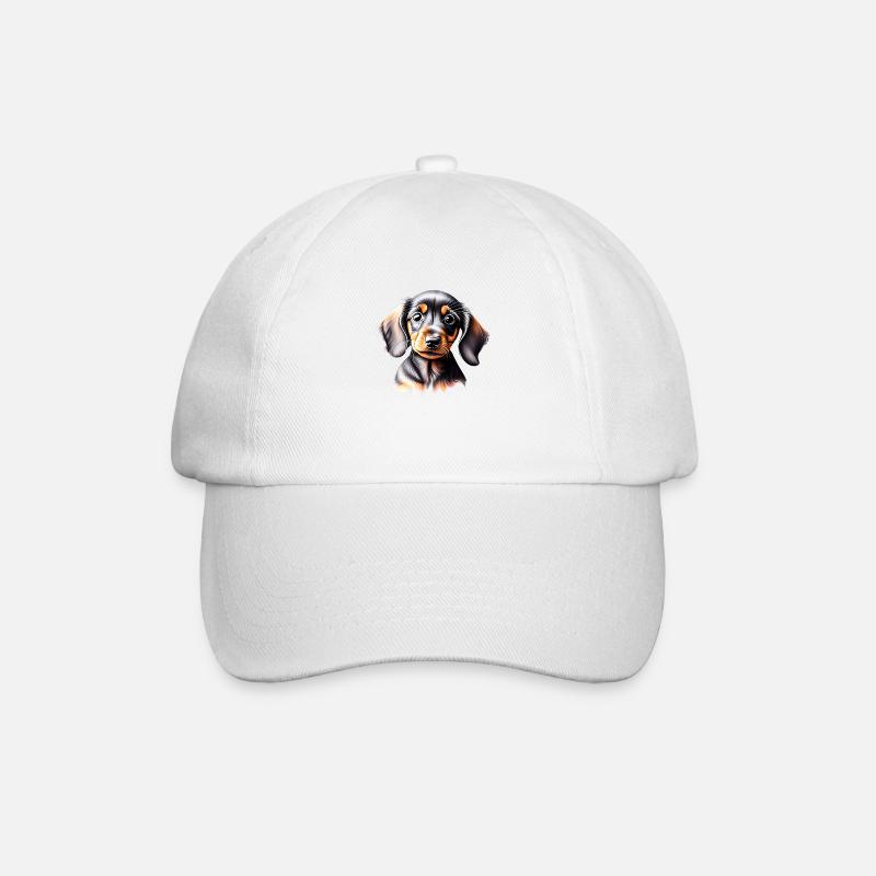 Teckel Chien Teckel Chiot Chien Propriétaire Chiens - Casquette classique - blanc/blanc