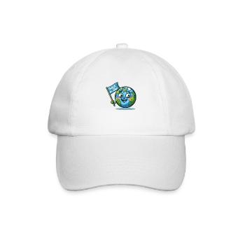 "SAVE OUR PLANET" Erde schützen 🌍😊 - Baseballkappe - Weiß/Weiß - Vorne