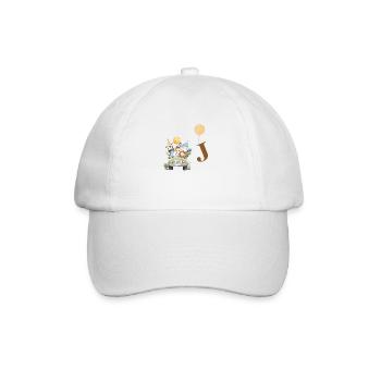 Letter J Safari - Baseball Cap - white/white - Front