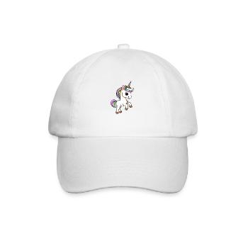 Einhorn Fabeltier Einhörner Mädchen - Baseballkappe - Weiß/Weiß - Vorne